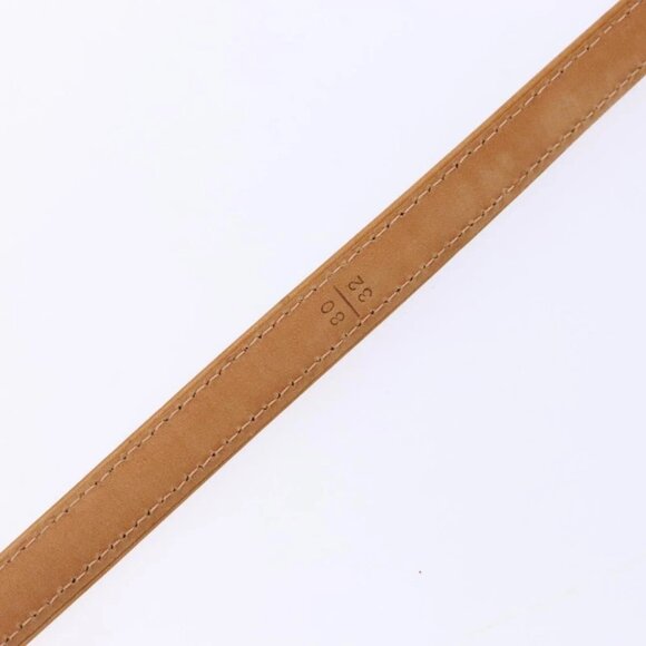 LOUIS VUITTON Belt Leather Black LV Auth 133503 main image 9